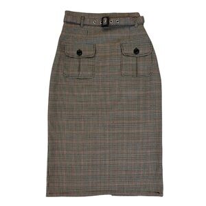 Forever 21 Pencil Skirt Sz S - Brown Houndstooth